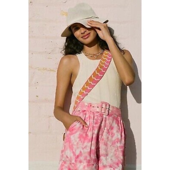 NWT!! Faithfull The Brand REVOLVE Les Deux Shorts Pink Roos Tie Dye Linen Size 4 - Picture 6 of 16